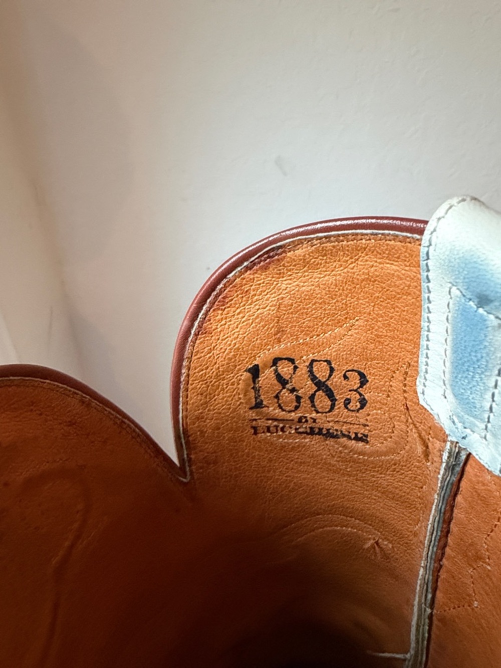 DISCONTINUED RARE UNIVERSITY OF TEXAS LUCCHESE COWBOY BOOTS - Picture 4 of 7